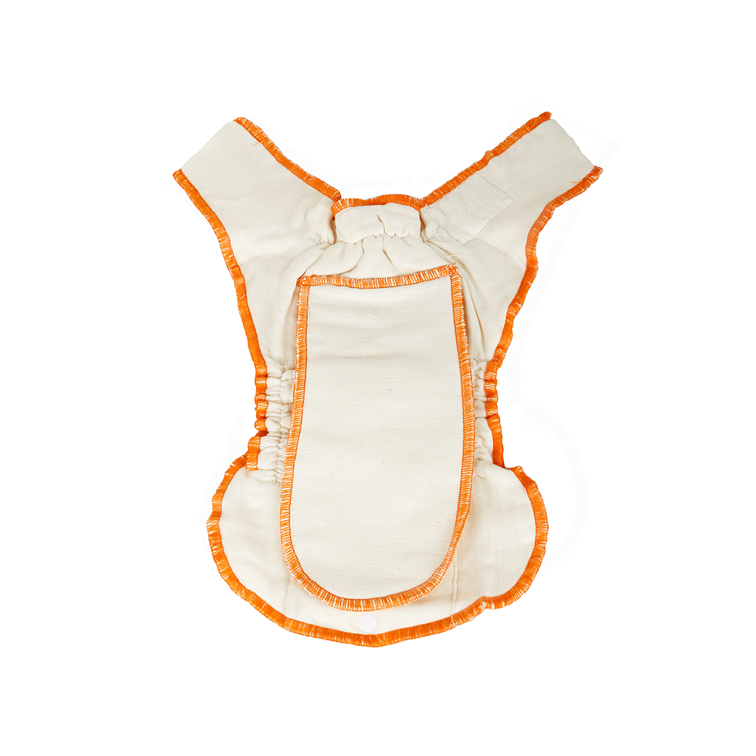 Organic Newborn Muslin Cloth Nappy with Silicone Diaper Clip